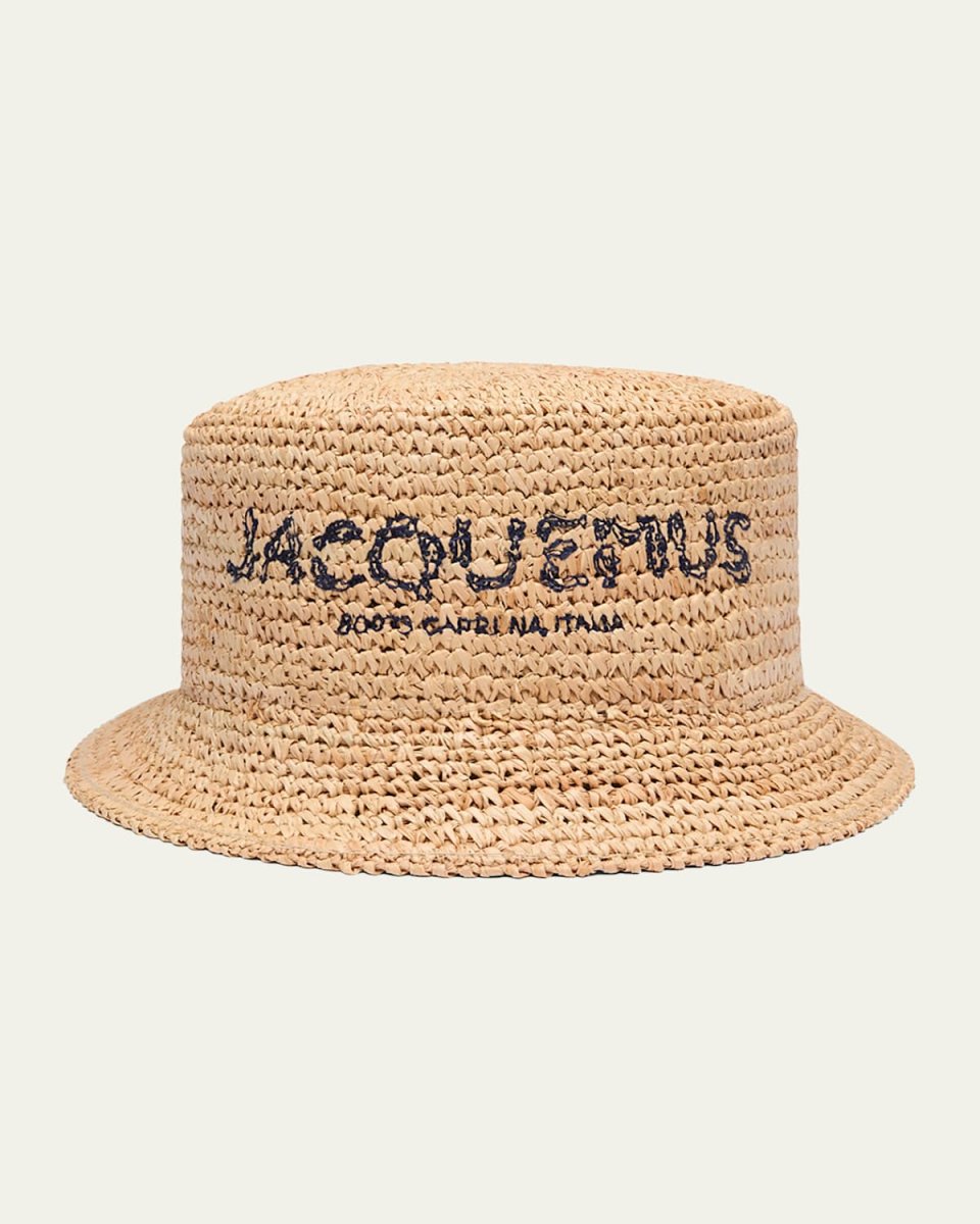 Le Bob Pesco Straw Bucket Hat